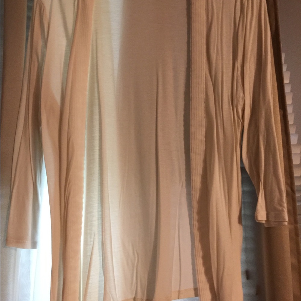 Cream open front cardigan